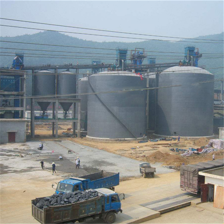 珠海水泥钢板仓2座3000吨青岛项目进入施工